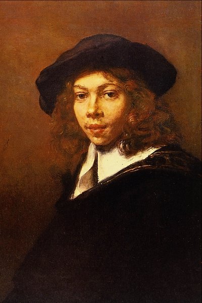 Jeune homme avec une casquette noire - Rembrandt van Rijn